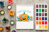 Notebook With Halloween Concept Psd