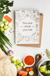 Notebook With Healthy Vegetables Psd
