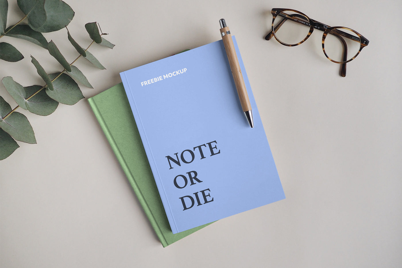 Notebook With Pen Mockup