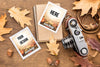 Notebook With Photos And Camera Psd