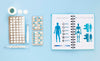 Notebook With Pills On Table Psd