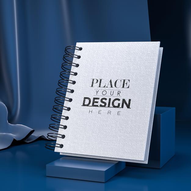 Notebook With Work Space Mockup Psd