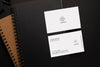 Notebooks And Visiting Card Mockup With Black Element On Black Background Psd