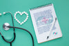 Notepad And Stethoscope Medical Mock-Up Psd