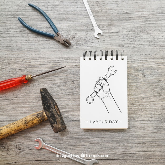 Notepad And Tools Psd