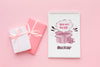 Notepad Mock-Up And Gift Boxes Psd