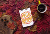 Notepad Mockup With Autumn Concept Psd