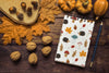 Notepad Mockup With Autumn Concept Psd