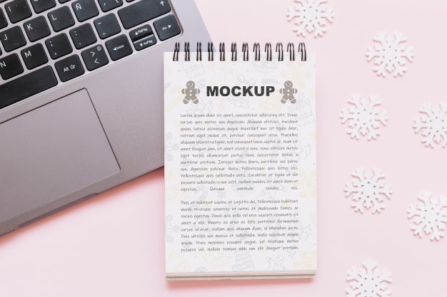 Notepad Mockup With Christmas Concept Psd
