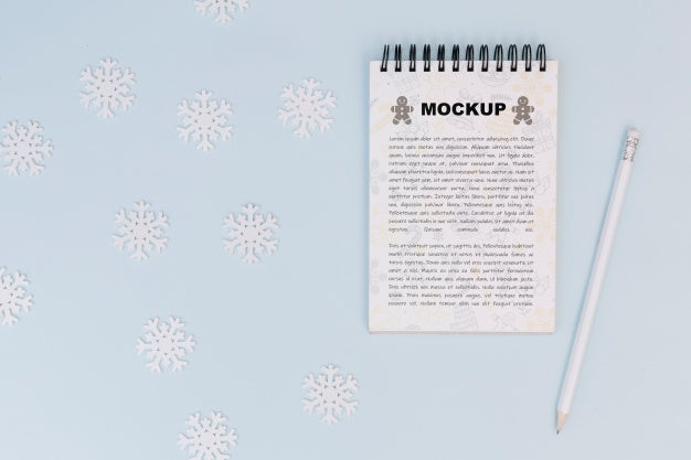 Notepad Mockup With Christmas Concept Psd