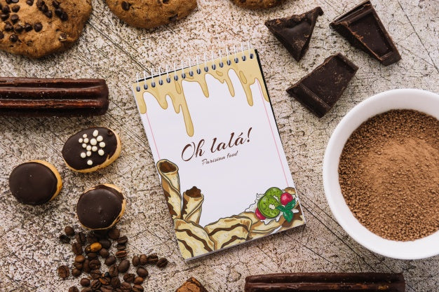 Notepad Mockup With Coffee Concept Psd