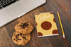Notepad Mockup With Cookie Concept Psd