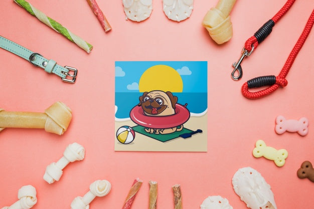 Notepad Mockup With Dog Concept Psd