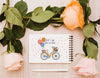 Notepad Mockup With Floral Decoration Psd