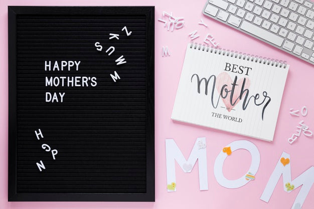 Notepad Mockup With Mothers Day Concept Psd