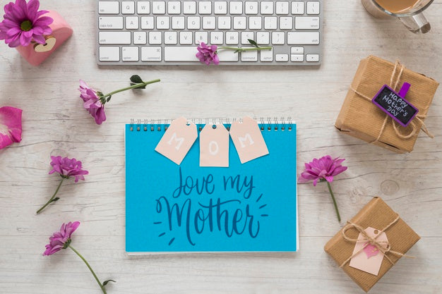 Notepad Mockup With Mothers Day Concept Psd