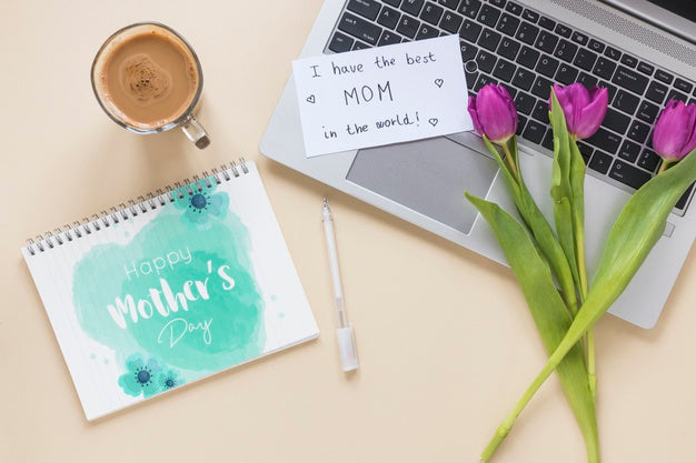 Notepad Mockup With Mothers Day Concept Psd