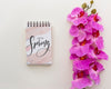 Notepad Mockup With Spring Flowers Psd