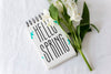 Notepad Mockup With Spring Flowers Psd