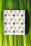 Notepad Mockup With Tropical Leaves Psd