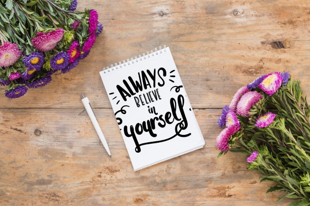 Notepad Mockup With Wedding Concept Psd