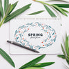 Notepad Template For Spring With Flowers Psd