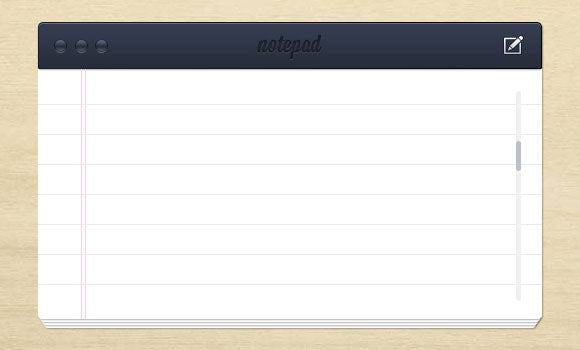 Notepad Ui Design Psd