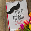 Notepad With Mustache For Father'S Day Psd