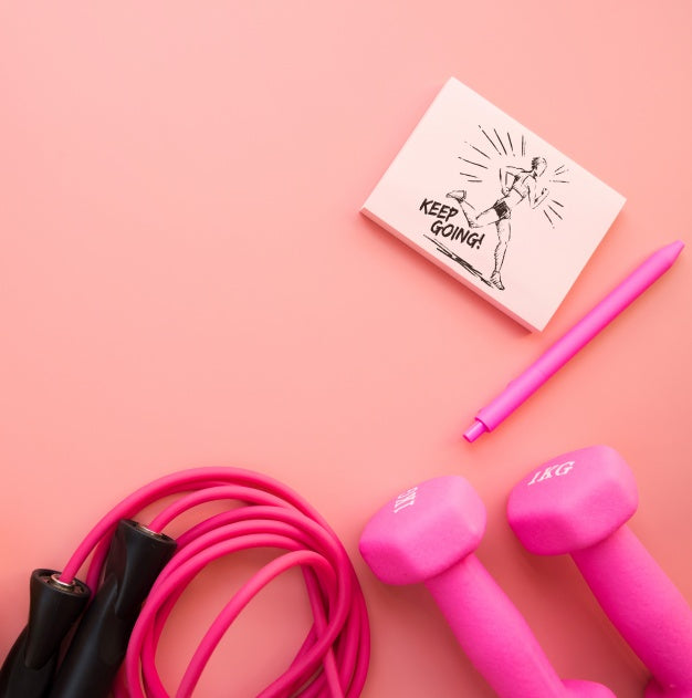 Notes Mockup With Fitness Concept Psd