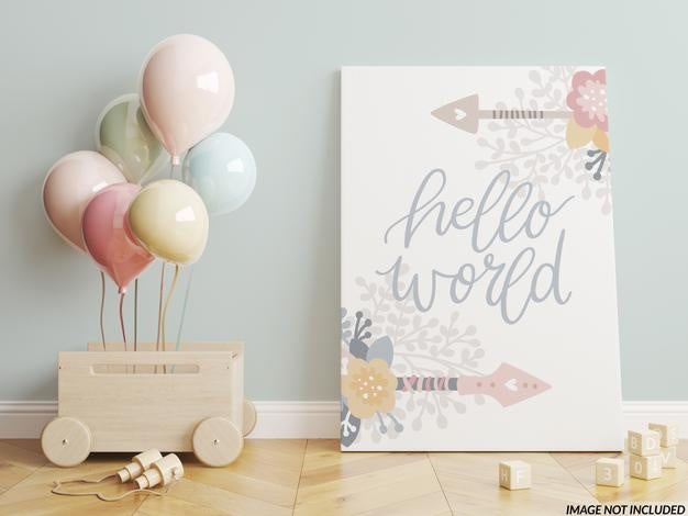 Nursery Canvas Mockup Psd