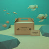 Ocean Day Paper Bags And Turtles With Mock-Up Psd