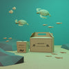 Ocean Day Paper Bags With Turtles Underwater Psd