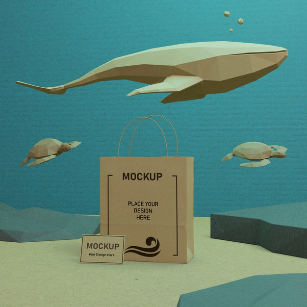 Ocean Day Sea Life Concept With Mock-Up Psd