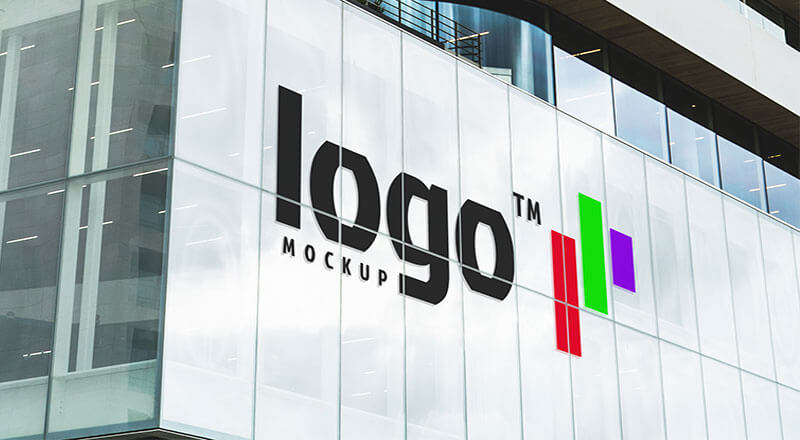 Office Building Logo Mockup Psd