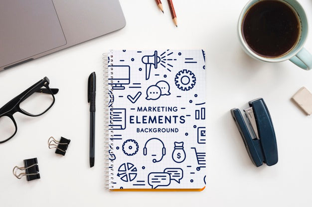 Office Concept With Tools Mock-Up Psd