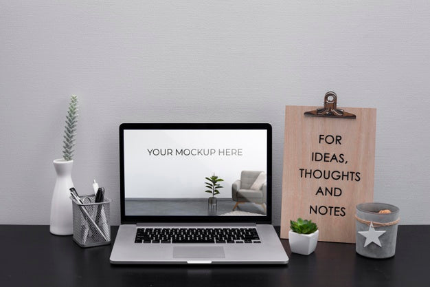 Office Desk Concept With Mock-Up Psd