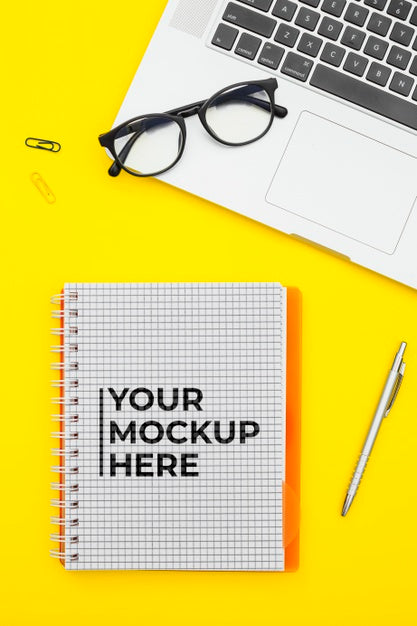 Office Desk Concept With Mock-Up Psd