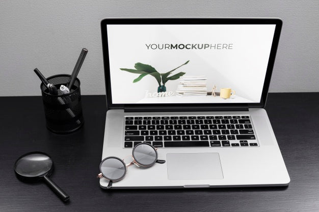 Office Desk Concept With Mock-Up Psd
