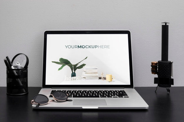 Office Desk Concept With Mock-Up Psd