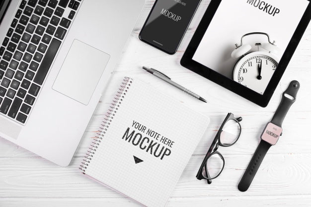 Office Desk Concept With Mock-Up Psd