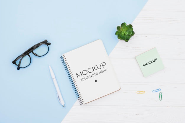 Office Desk Concept With Mock-Up Psd