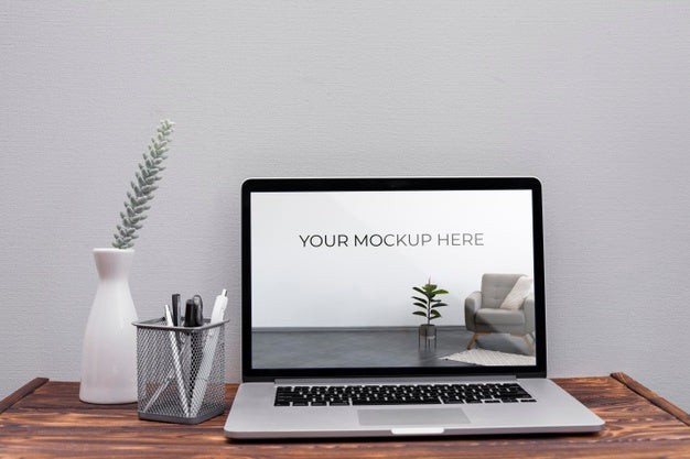 Office Desk Concept With Mock-Up Psd