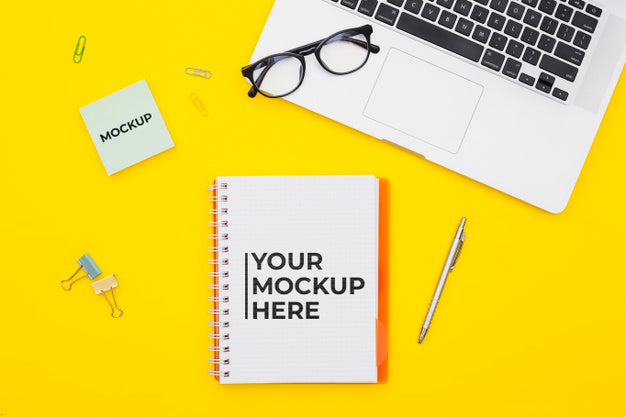 Office Desk Concept With Mock-Up Psd