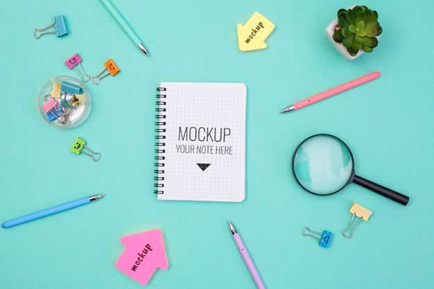 Office Desk Concept With Mock-Up Psd