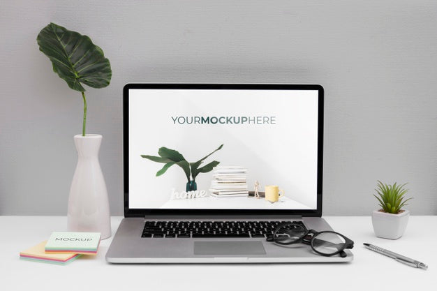 Office Desk Concept With Mock-Up Psd