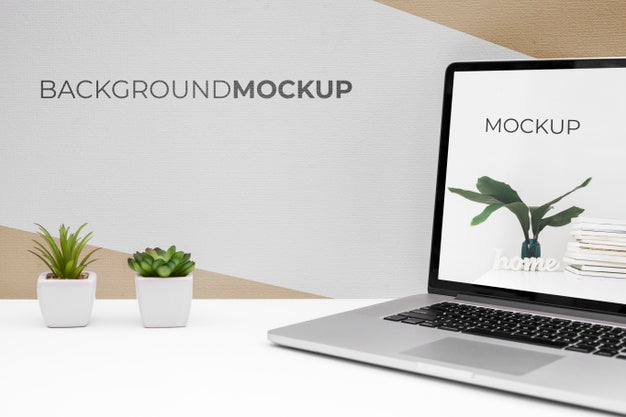 Office Desk Concept With Mock-Up Psd