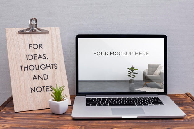 Office Desk Concept With Mock-Up Psd