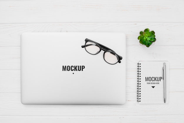 Office Desk Concept With Mock-Up Psd
