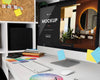 Office Desk Mock-Up With Computer Psd