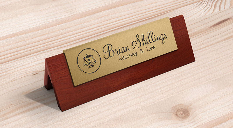 Office Desk Name Plate Mockup Psd